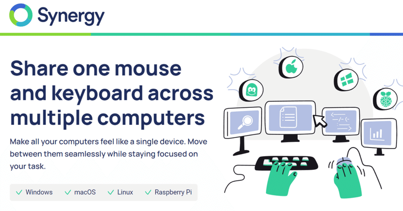 RaspberryPiにSynergyをインストールしてMacやWindowsとキーボード、マウスを共有する方法