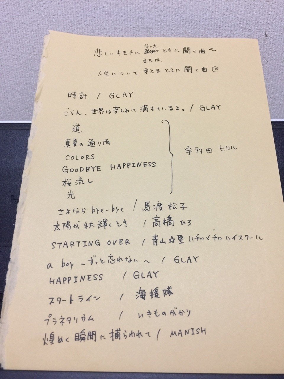 悩んだときに聞く曲 Takumi901 Note 悩んだときに聞く曲 Takumi901 Note