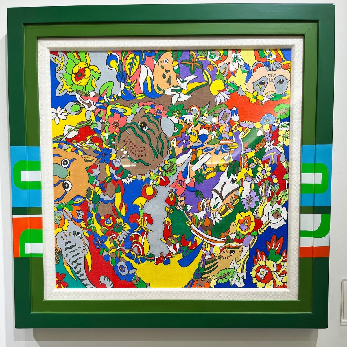 カラフルな動物の油絵　ジミーちゃん カラフルな動物の油絵 ジミーちゃん カラフルな動物の油絵 ジミー