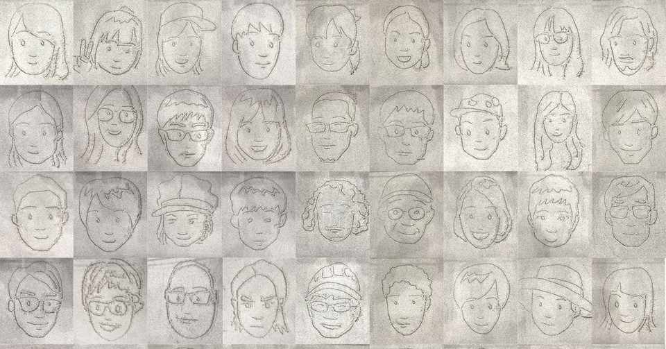 砂浜に似顔絵を描いてくれるマシンをmaker Faire2018に展示してみた Web屋が広告業界にきてみた Note