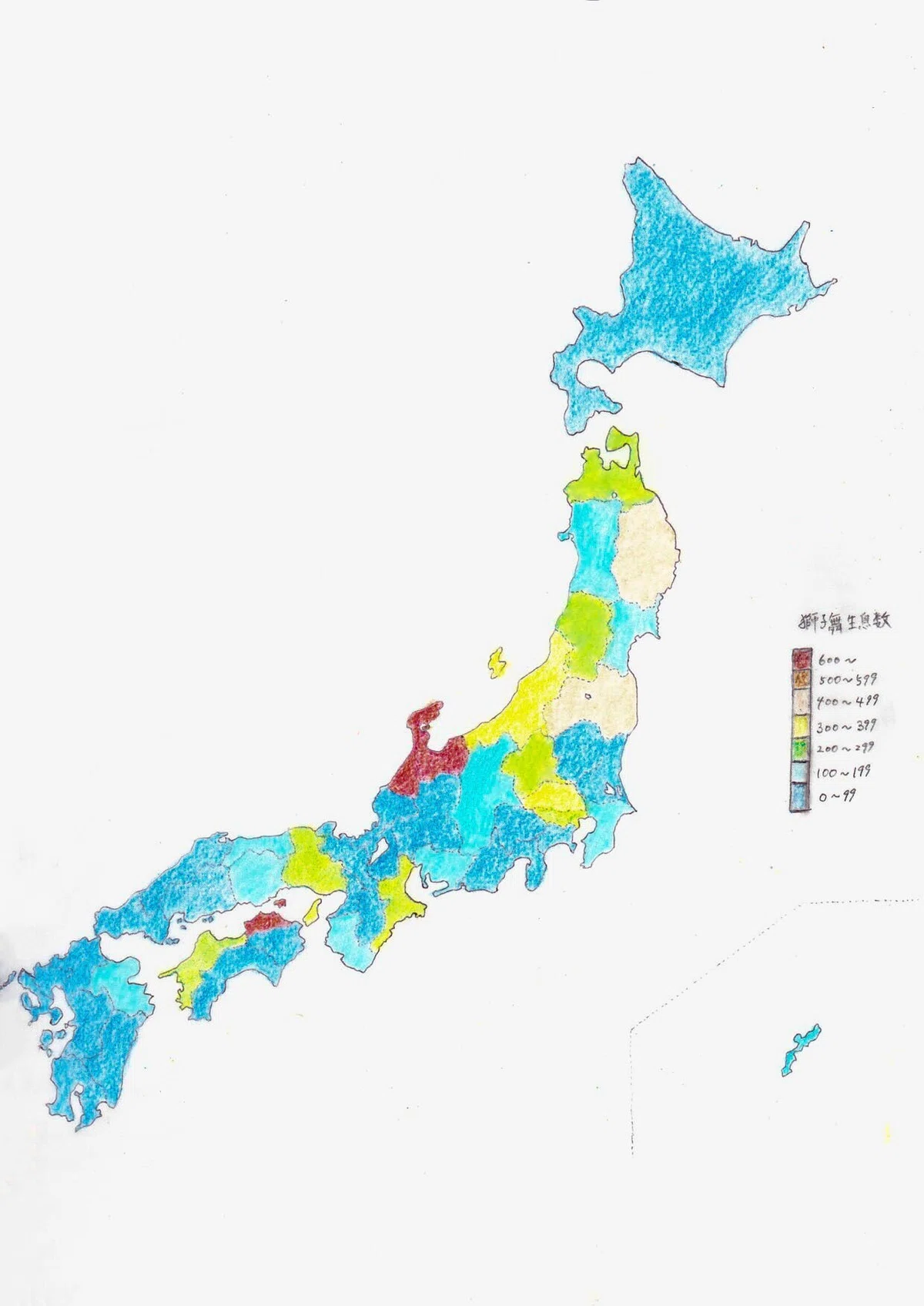 獅子舞の生息数