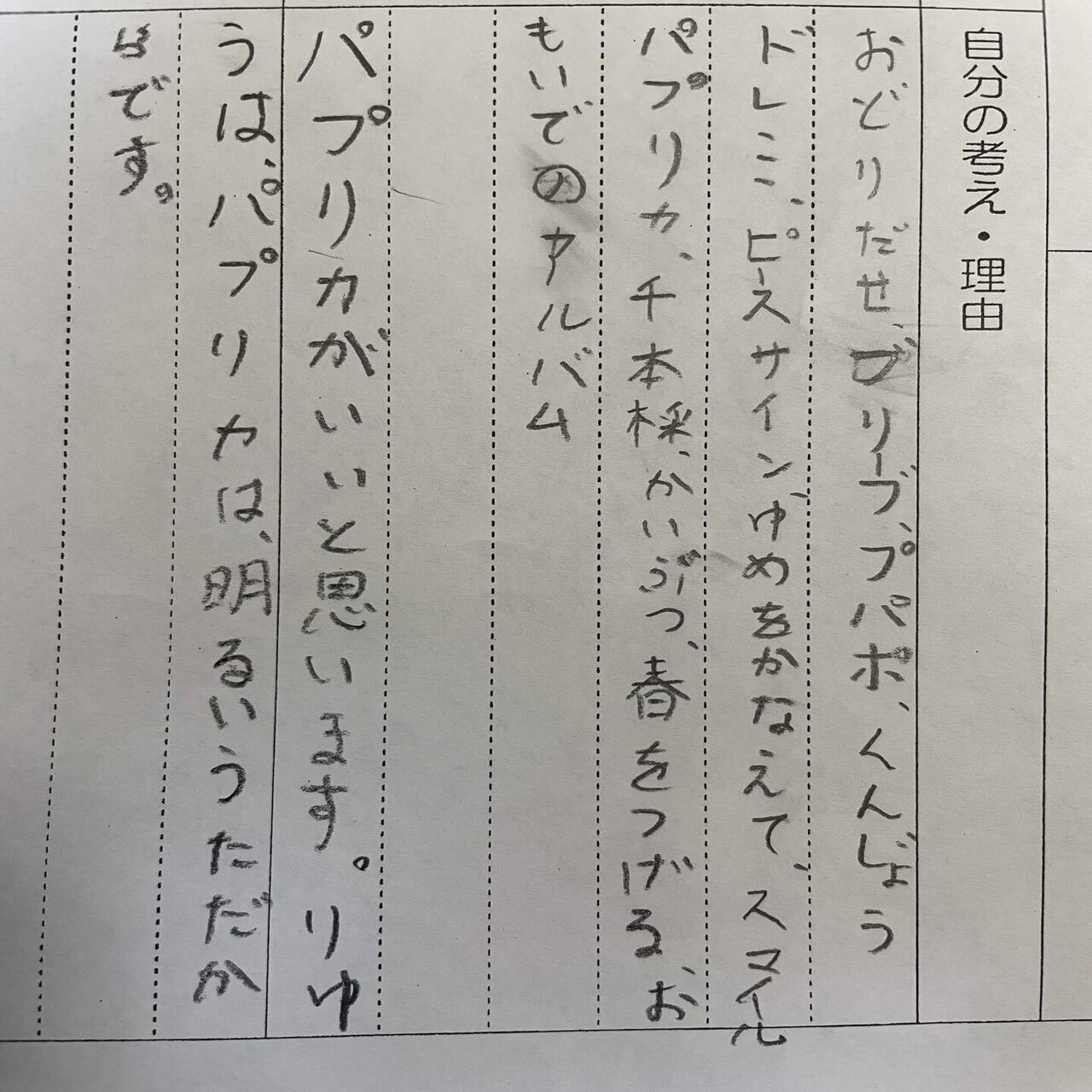 第二回 学級会 途中記録 杉田聖輝 Note