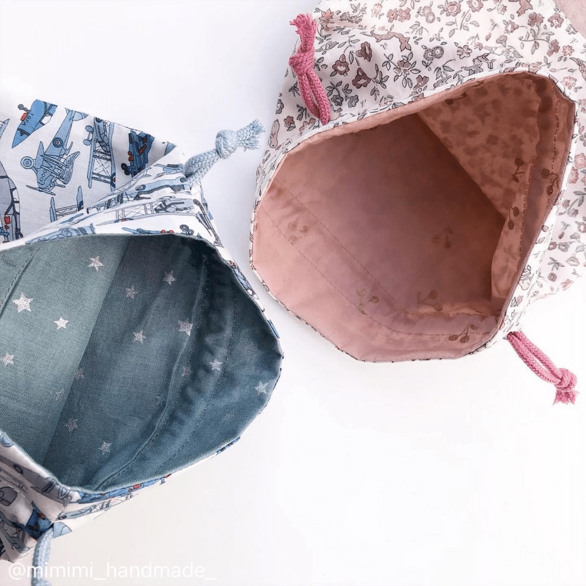 リバティ　ベッツィのシューズ袋☆ ハンドメイド〜作品ご紹介♪〜｜ソーイングスクエア