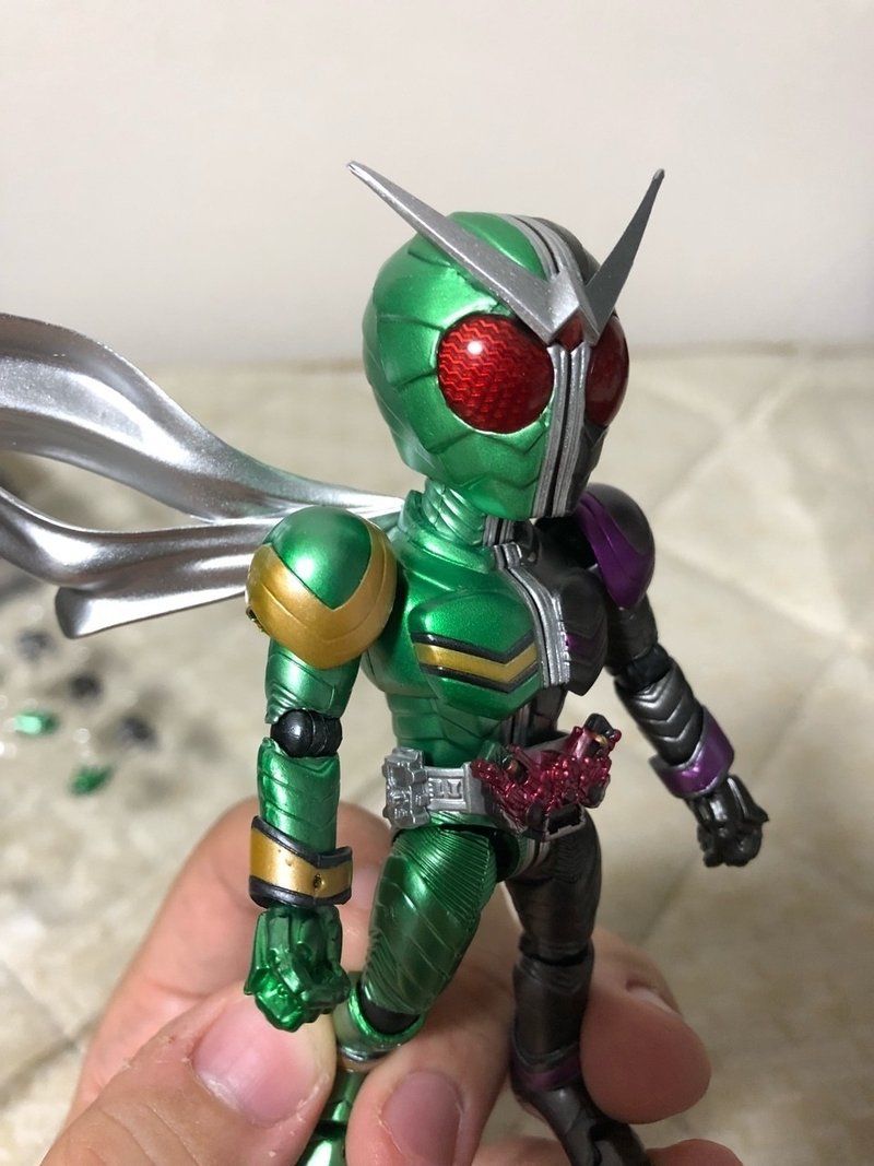 R D最高傑作かも 一番くじ仮面ライダーシリーズ Bm特撮部 最高の相棒編 ラストワン賞 R D 仮面ライダーwサイクロンジョーカー ラストワンカラーver ライス定食 Note