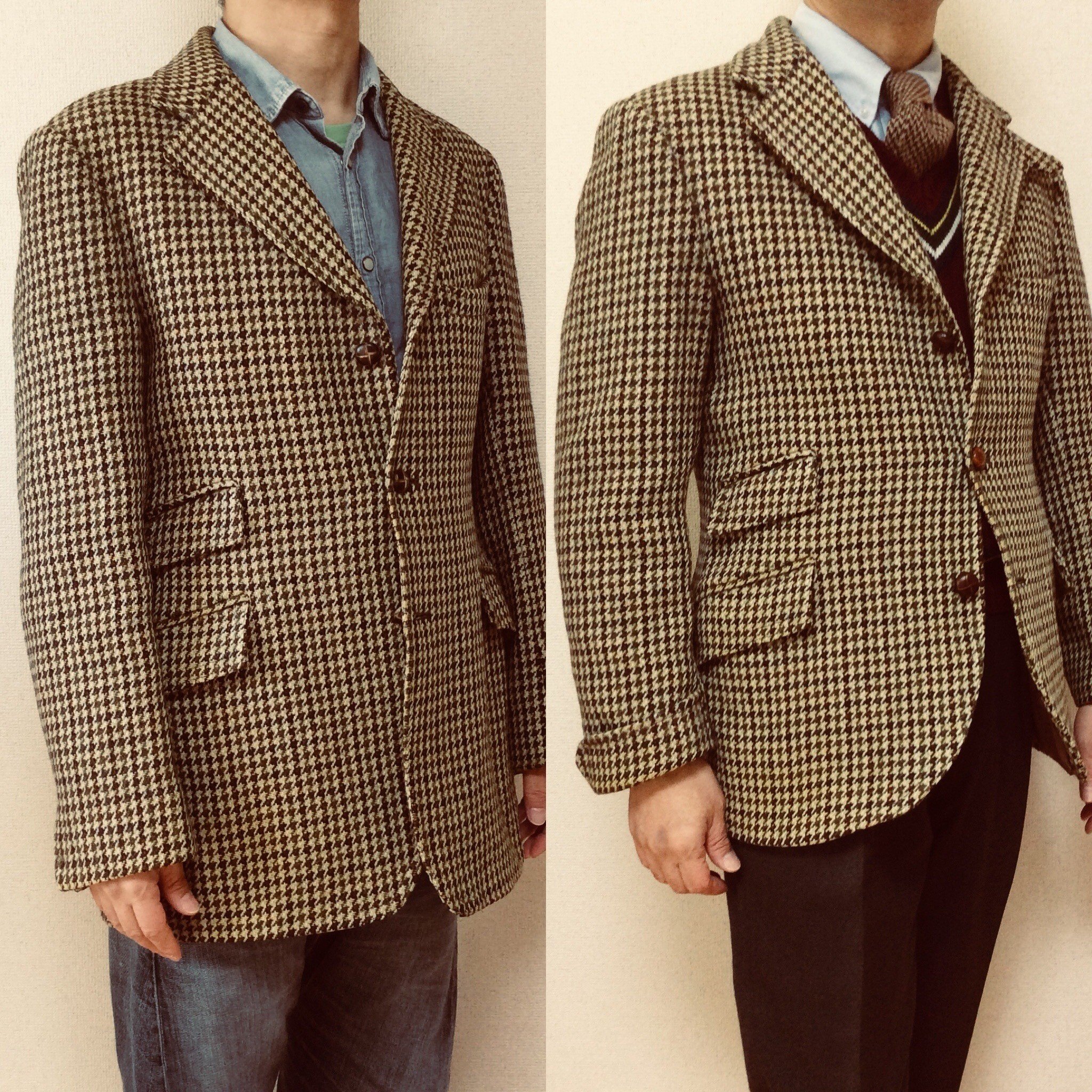 ジャケット・アウター 1950's Vintage Harris Tweed Jacket Vintage 1950s Harris Tweed Men's Sport Coat Jacket Brown 2 Button