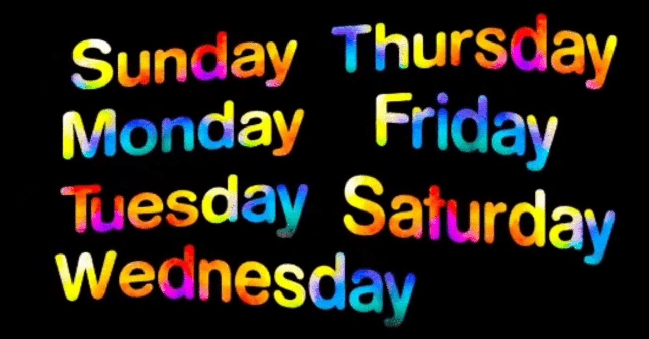 Sunday, Monday, Tuesday（ようびの歌）｜音楽帳工房