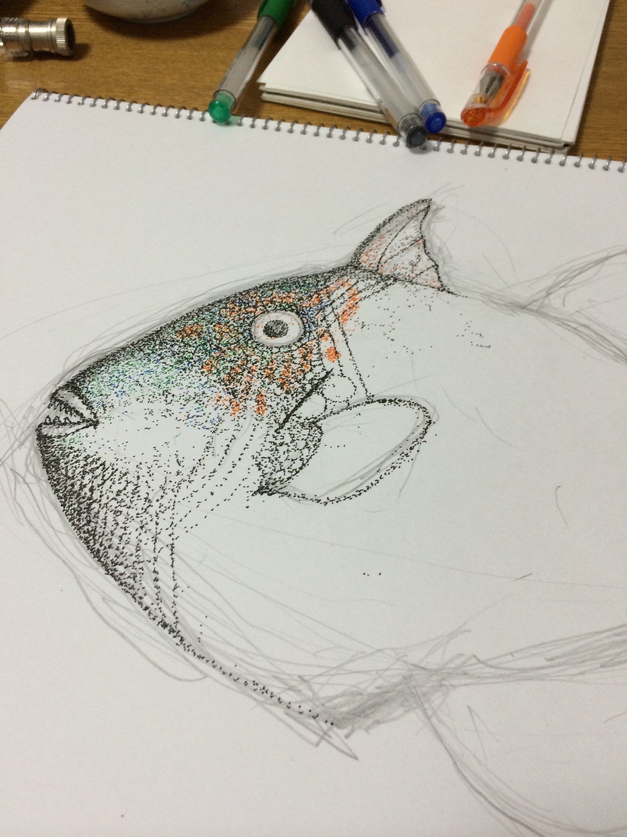 色付き点描画｜竜生九子博物館