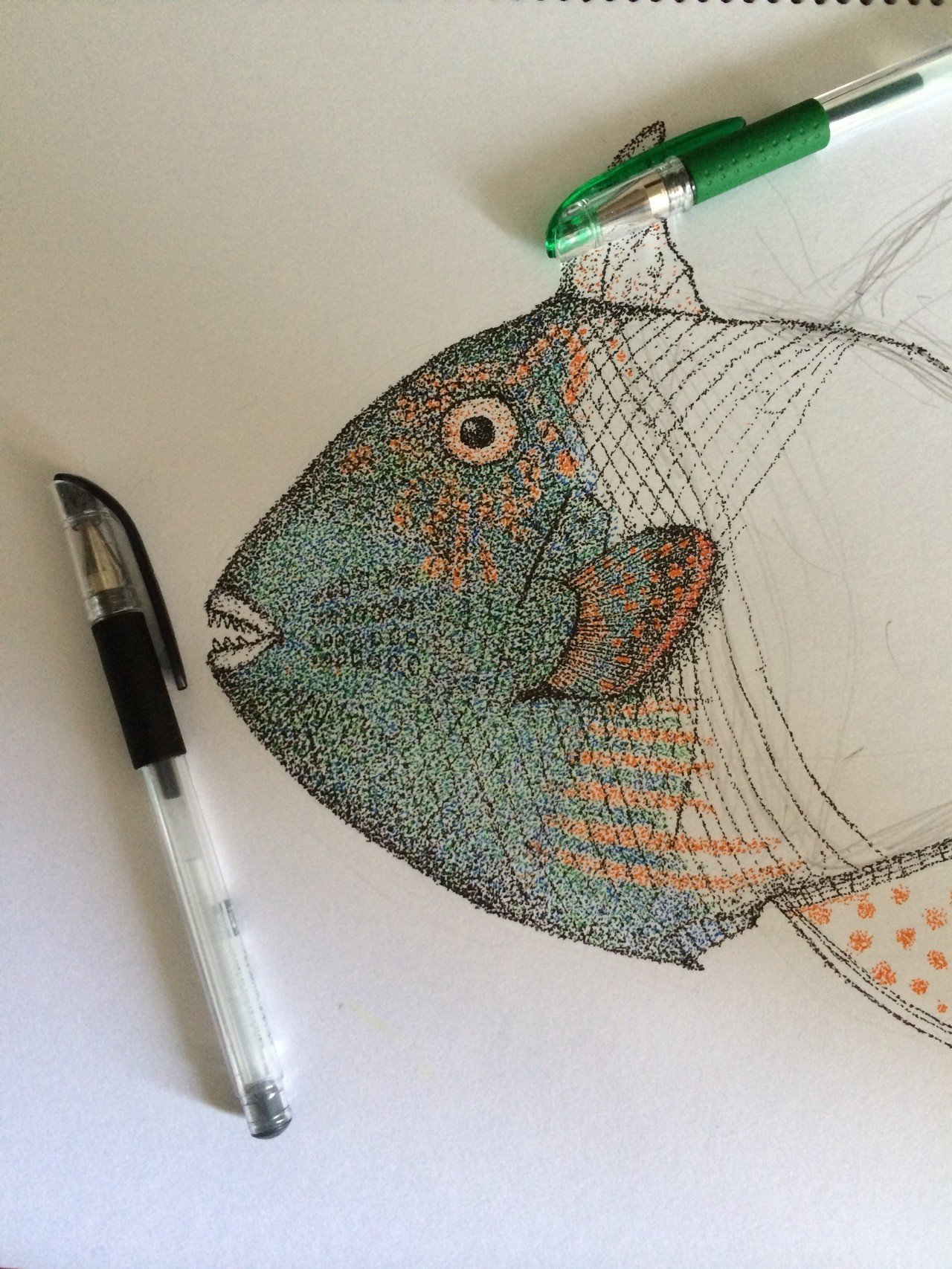 色付き点描画｜竜生九子博物館