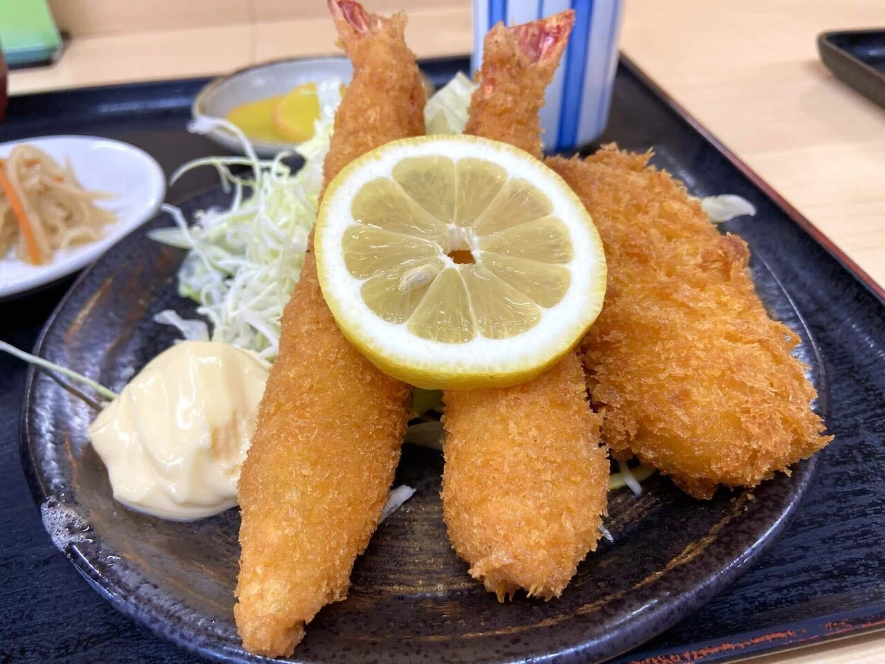 エビフライ定食 〜食堂 とら吉〜 @滋賀県草津市 (#3)｜美味しい醤油