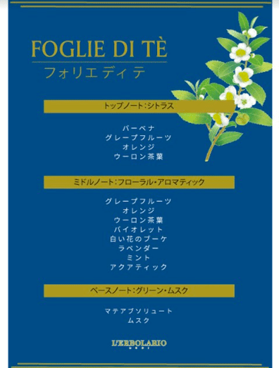清涼、エレガント、解放感。ウーロン茶の香水（L'ERBOLARIO）｜E