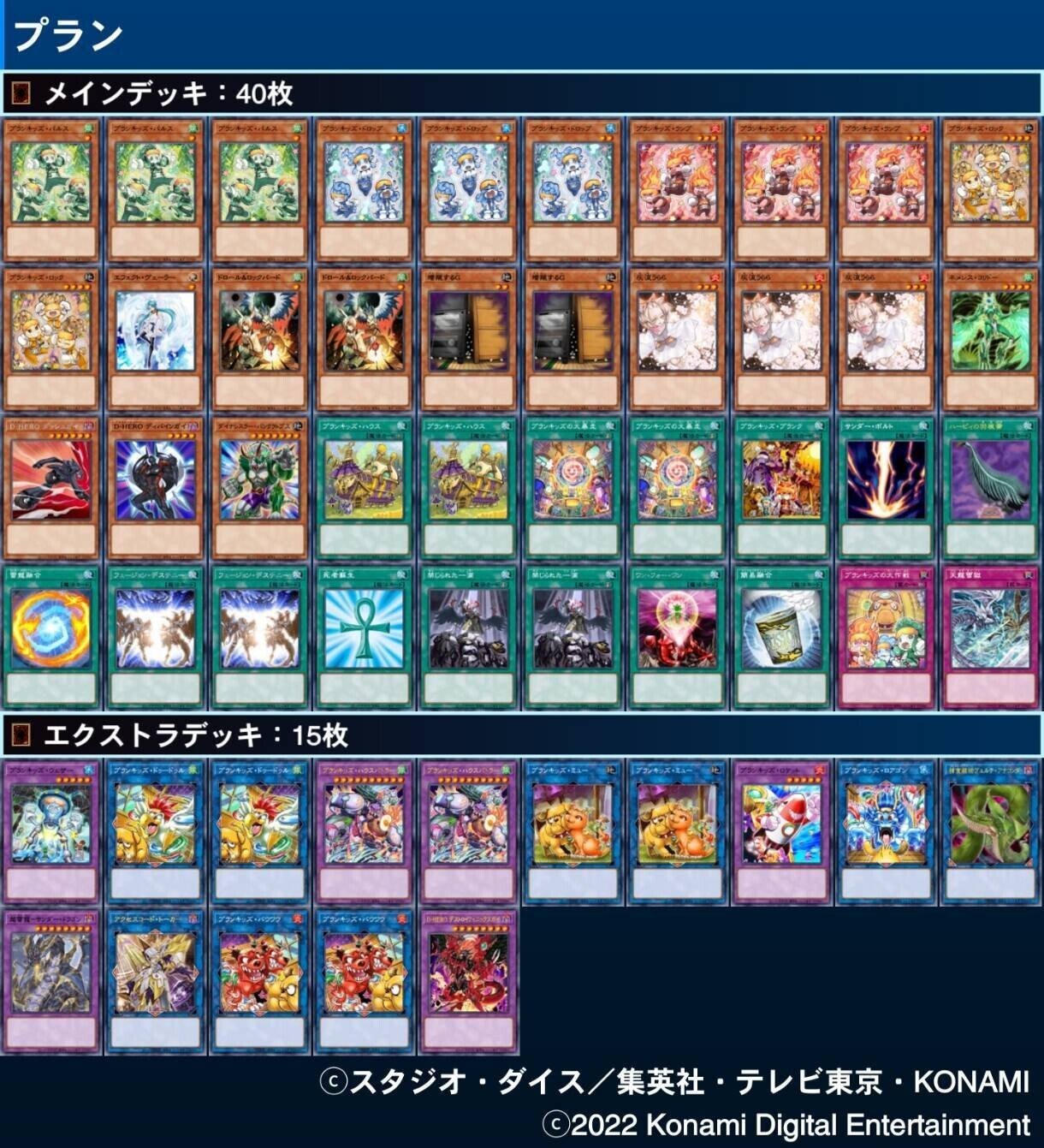 遊戯王デッキ5種まとめ売り1(夢魔境、古代、プランキッズ、春化