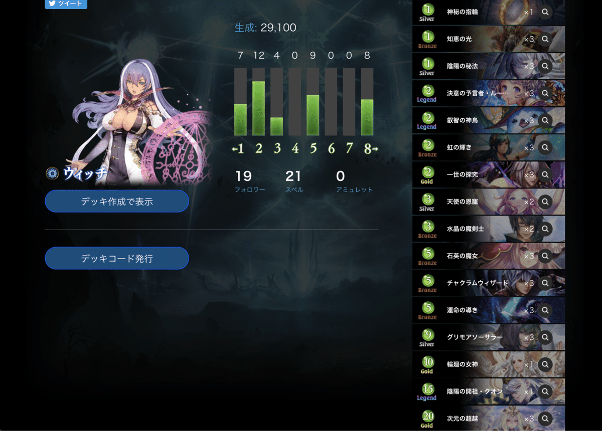 シャドバ/アンリミ】ルーニィクオン両採用型超越ウィッチ【EOP