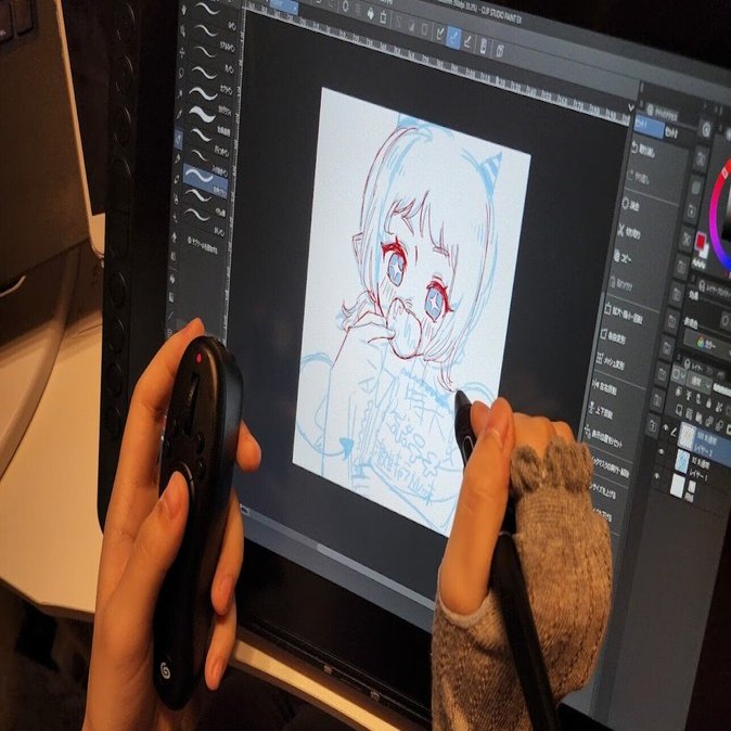 液タブレビュー連載第４回 別のイラストレーターにバトンタッチ 液タブ選ぶならこれってものに出会えた 第４回 連載 Huion Kamvas16 21 レビュー くつしたねこ Note