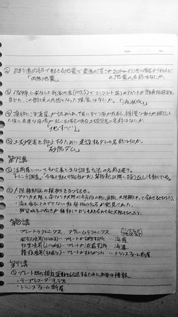 東京海洋大学 過去問集 地学 うぃーと Note