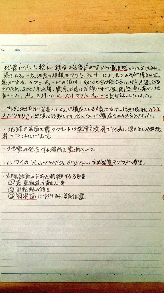 東京海洋大学 過去問集 地学 うぃーと Note