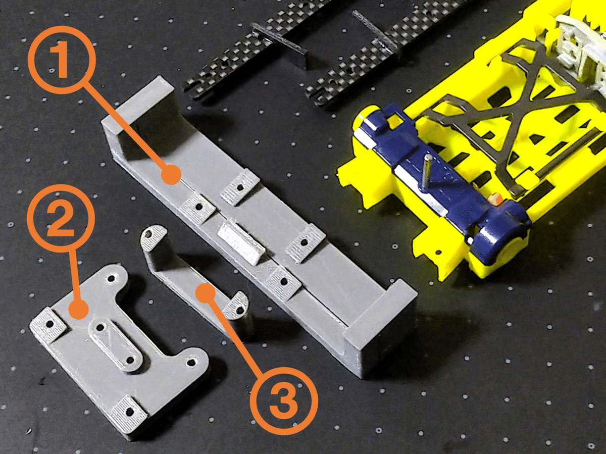 az つばなしモータ加工シャフト ミニ四駆 フローティング 井桁