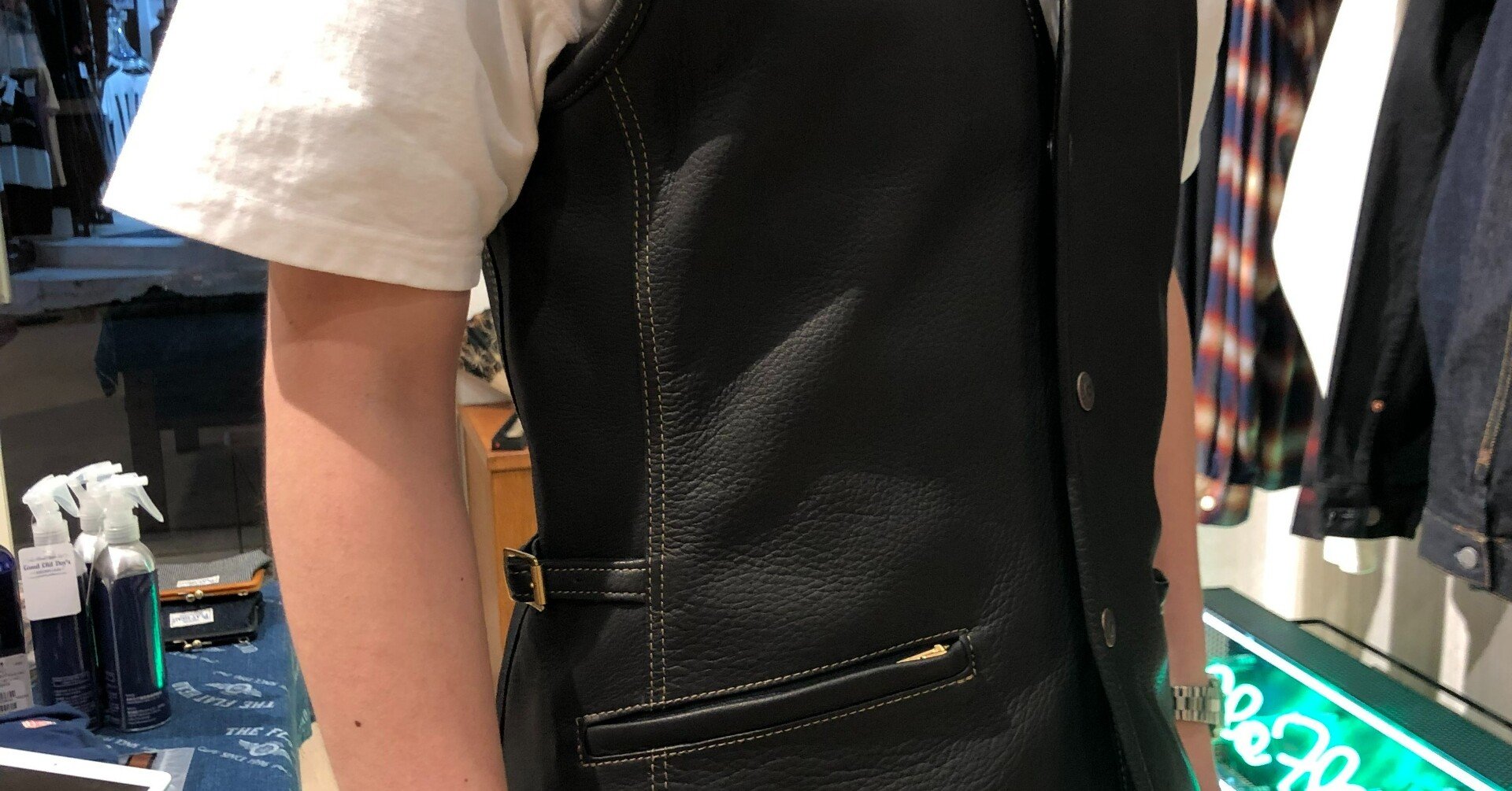 美品　フラットヘッド　the flat head ディアスキン　パンツ　箱付き 楽天市場】【フラットヘッド】 ディアスキン ベスト 藤岡勇吉本店/鹿革