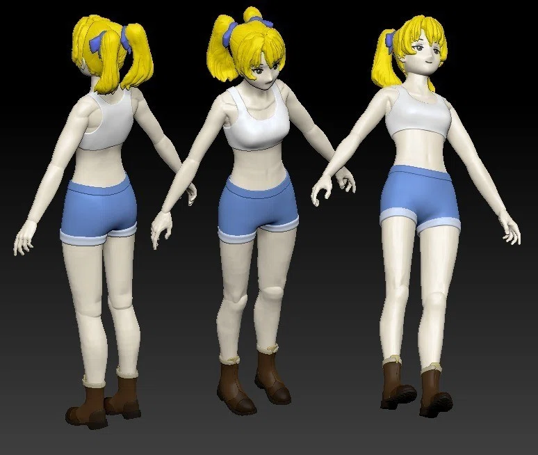 Zb オリジナルキャラ完成なのだが…… (Zbrush練習 32)｜大和 司