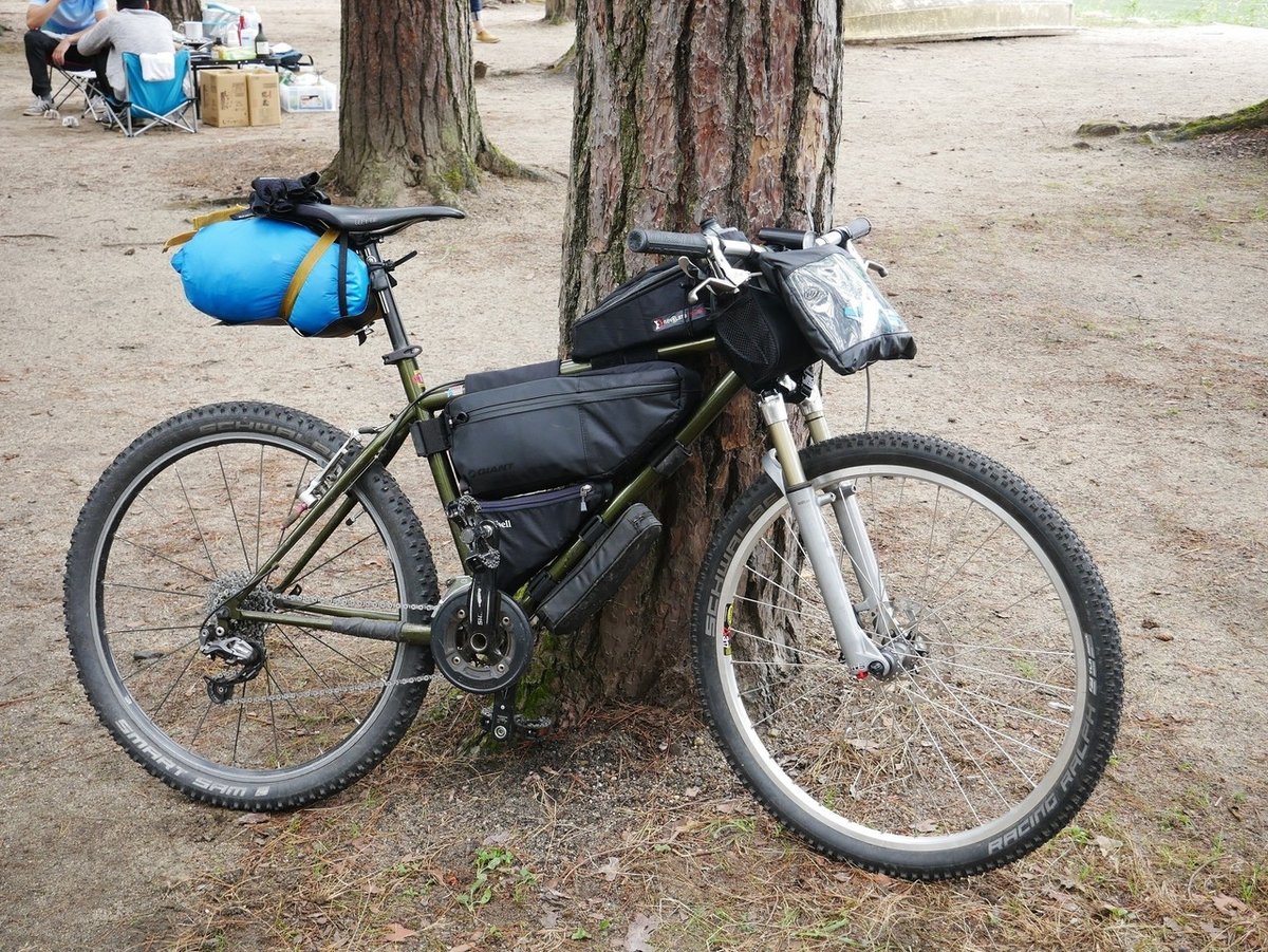 サスペンション付きMTBの積載で悩む（2018年9月、木崎湖キャンプ会  