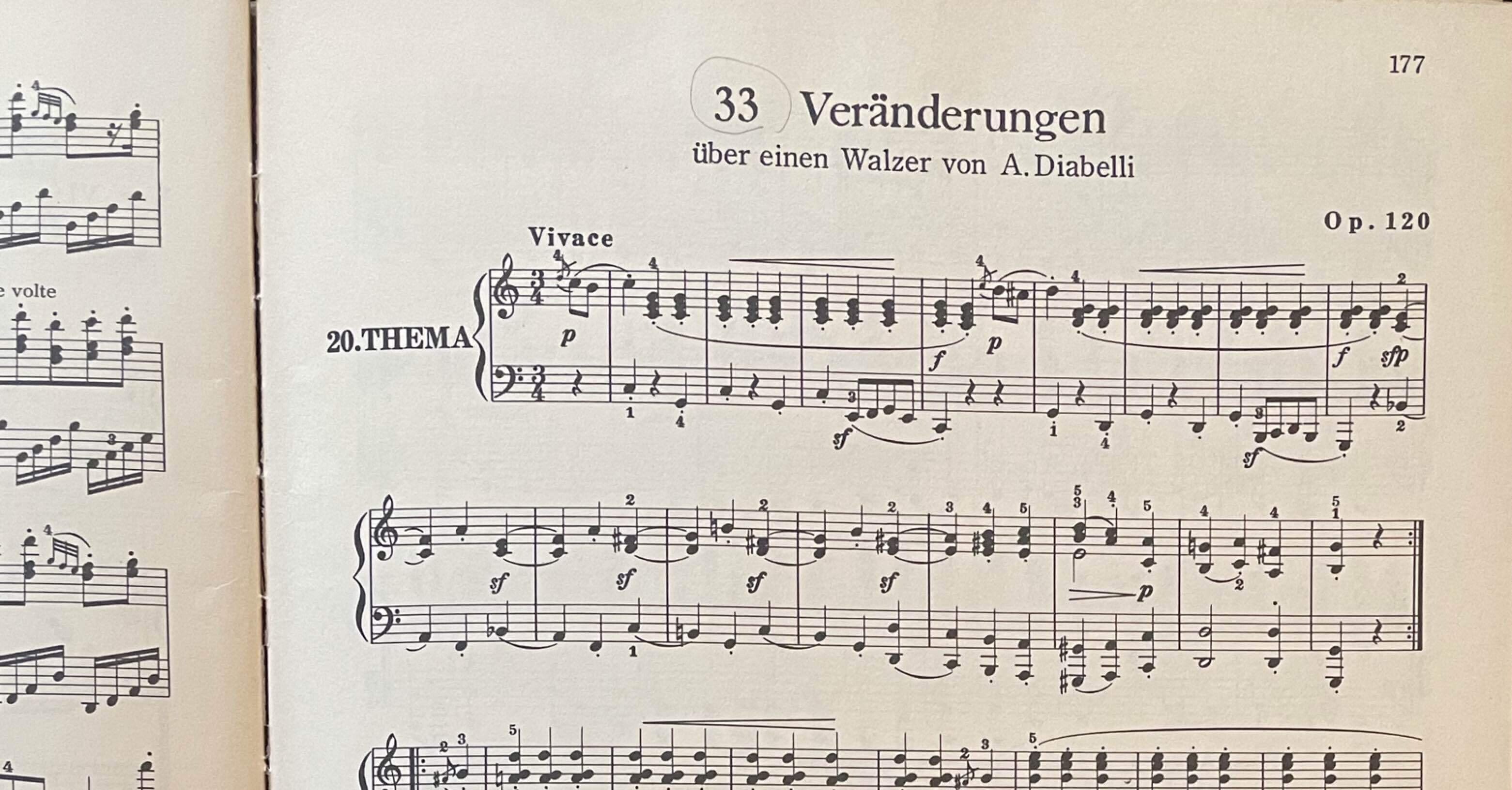 ベートーヴェン ディアベッリのワルツによる33の変奏曲 ハ長調 作品120