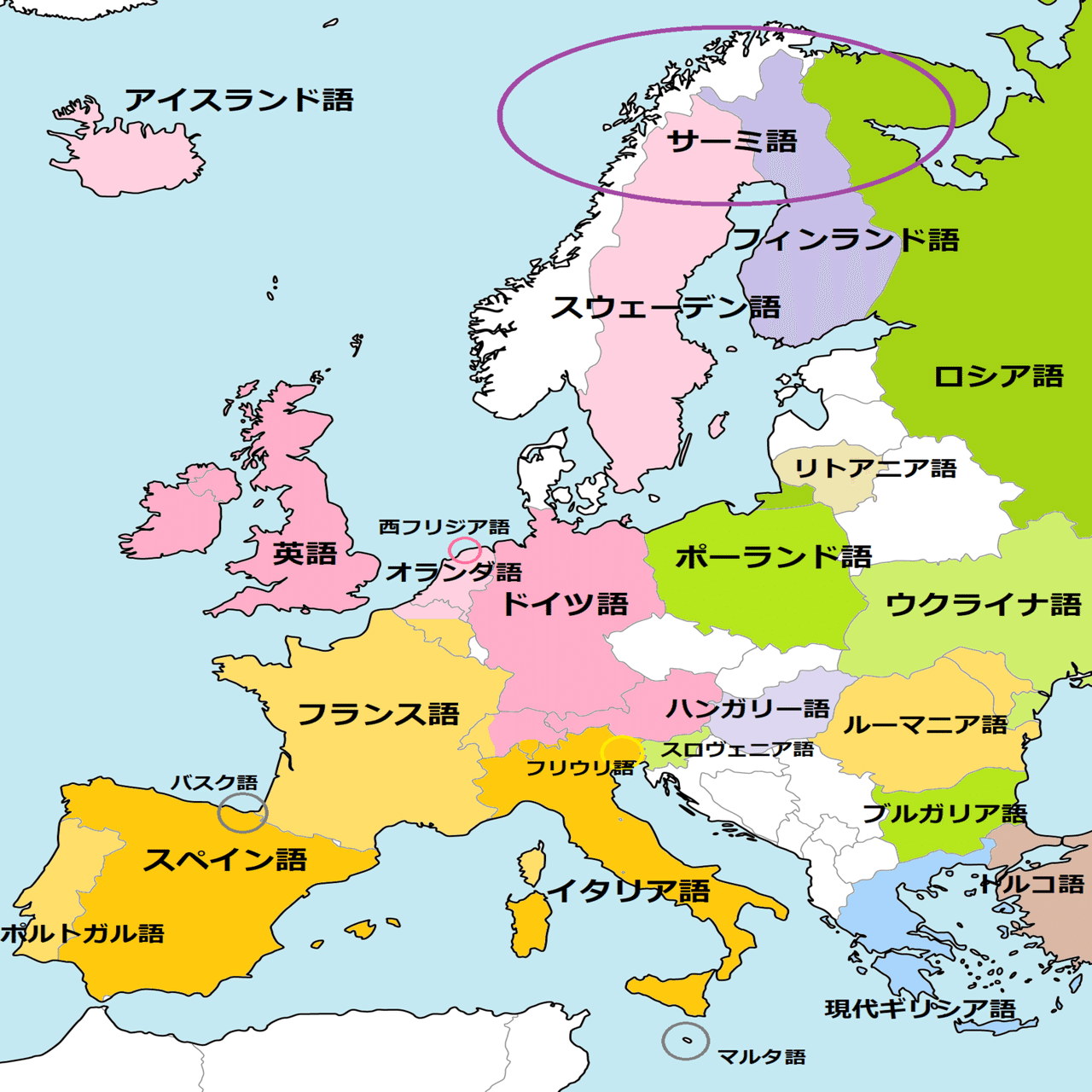 外大オープンアカデミーで学べる70言語を地図上に配置してみた｜boltwatts