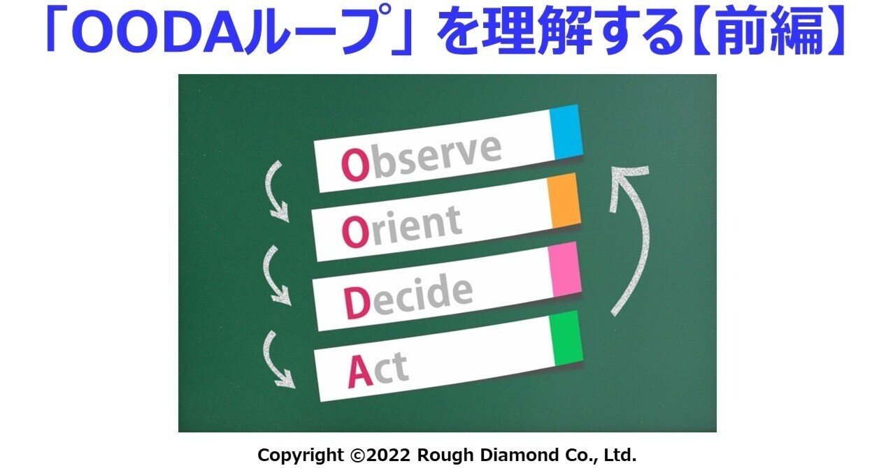 変化の時代に即応できる Ooda ウーダ ループ を理解する 前編 いなきみきや 価値創造コンサルタント 感性クリエイター 株 ラフ ダイアモンド 代表取締役 Note 変化の時代に即応できる Ooda ウーダ ループ を理解する 前編 いなきみきや 価値創造コンサルタント 感性クリエイター 株 ラフ ダイアモンド 代表取締役 Note