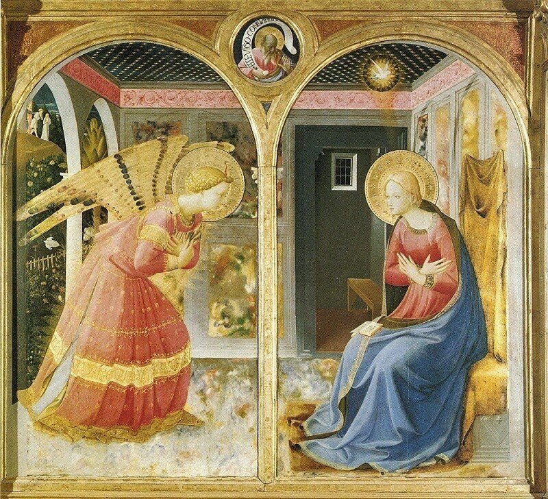受胎告知　フラ・アンジェリコ　annunciation　Fra Angelico 絵
