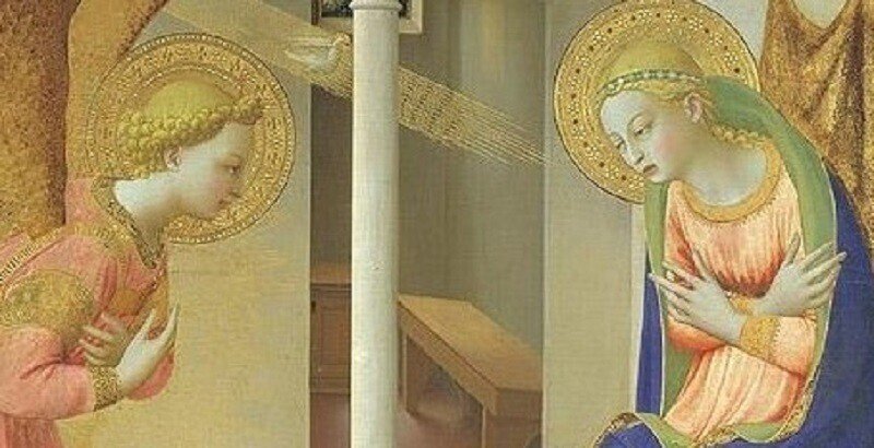 ANNUNCIATION 受胎告知 Fra Angelico  フラ・アンジェリコ マリア 天使ガブリエル 聖霊