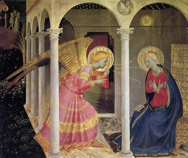 受胎告知　フラ・アンジェリコ　Annunciation Fra Angelico　Annunciazione di Cortona　コルトーナ