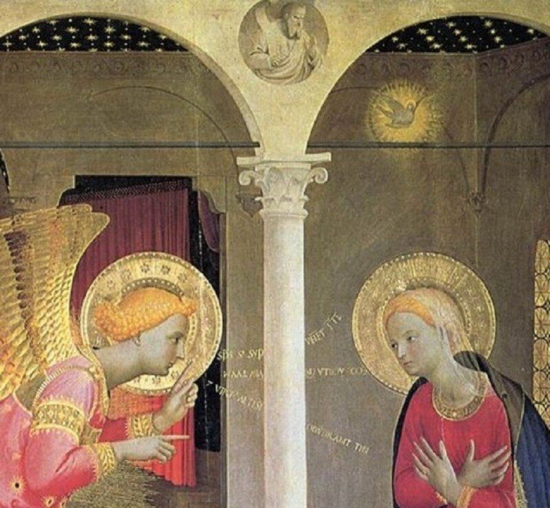 絵　コルトーナの受胎告知　フラ・アンジェリコ　Annunciation Cortona　Fra Angelico