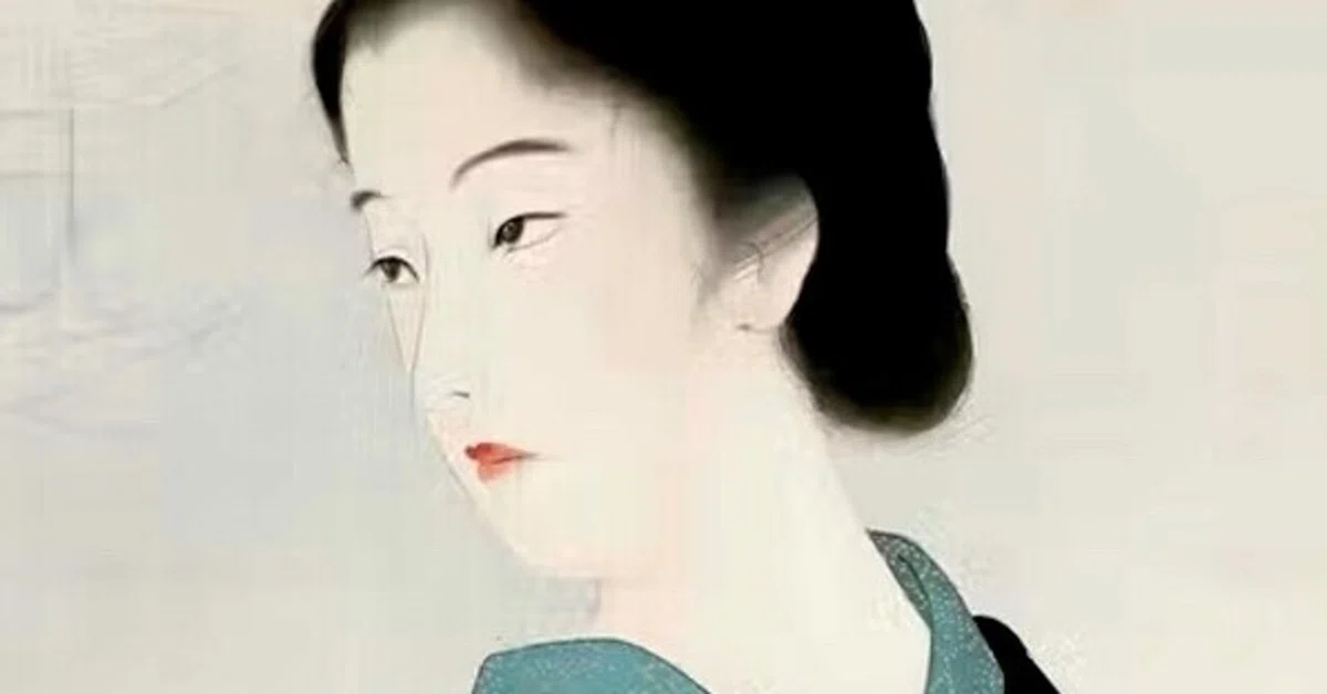 水野朝さん女流日本画3号 押し切っ