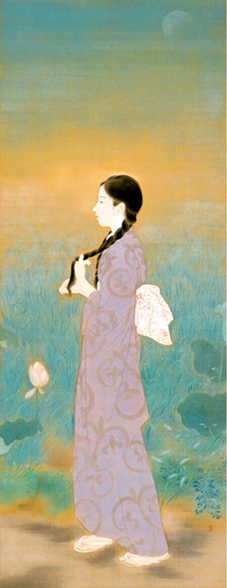 鏑木清方『朝涼』 - 国内外の優れた伝統工芸品・美術工芸品の