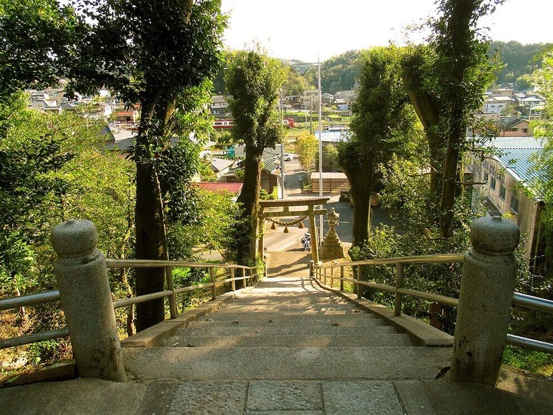 5関山神社石段眺望
