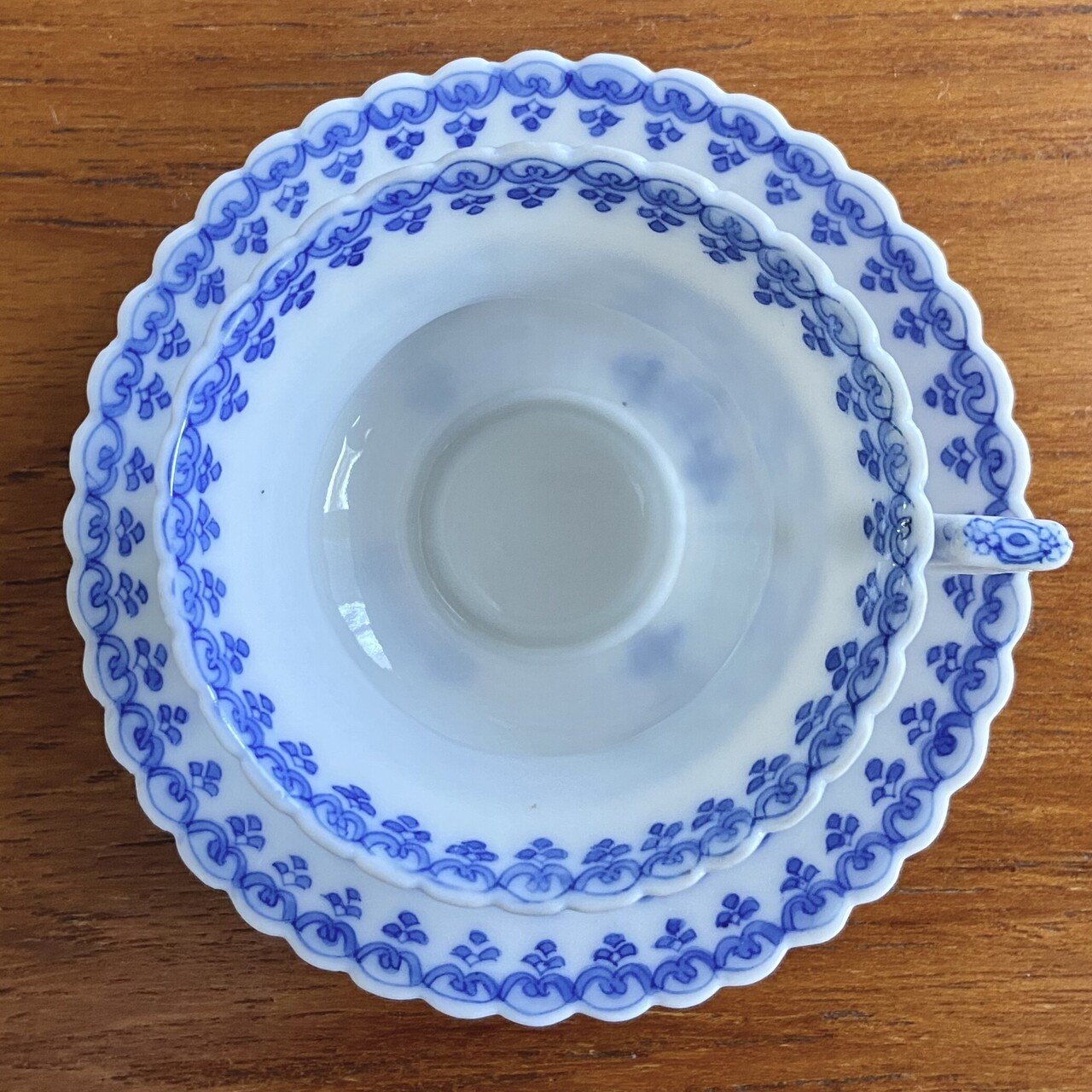 大聖寺伊万里 金襴手 桜に払子の図 4寸半皿 4枚 C351AS-