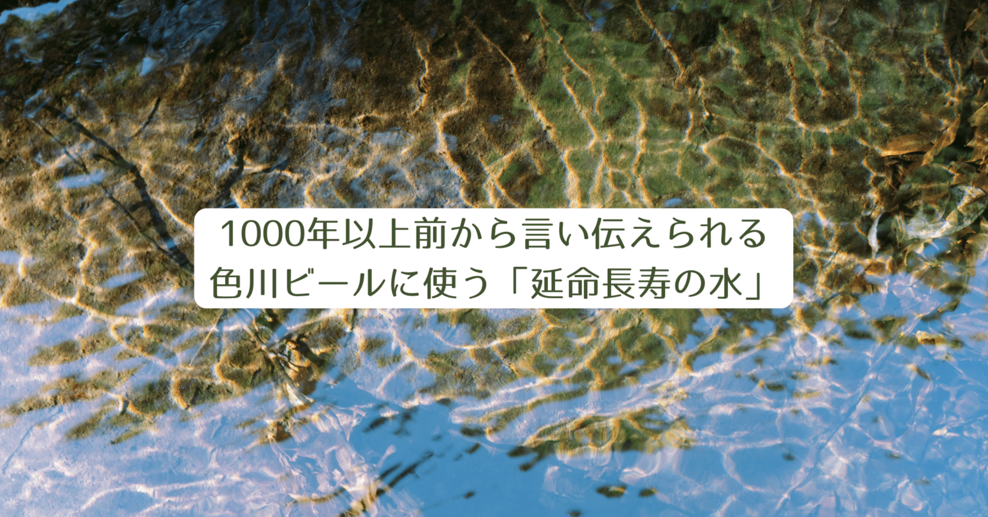 色川ビールに使われる 那智の滝 「延命長寿の水」 とは？ ｜色川