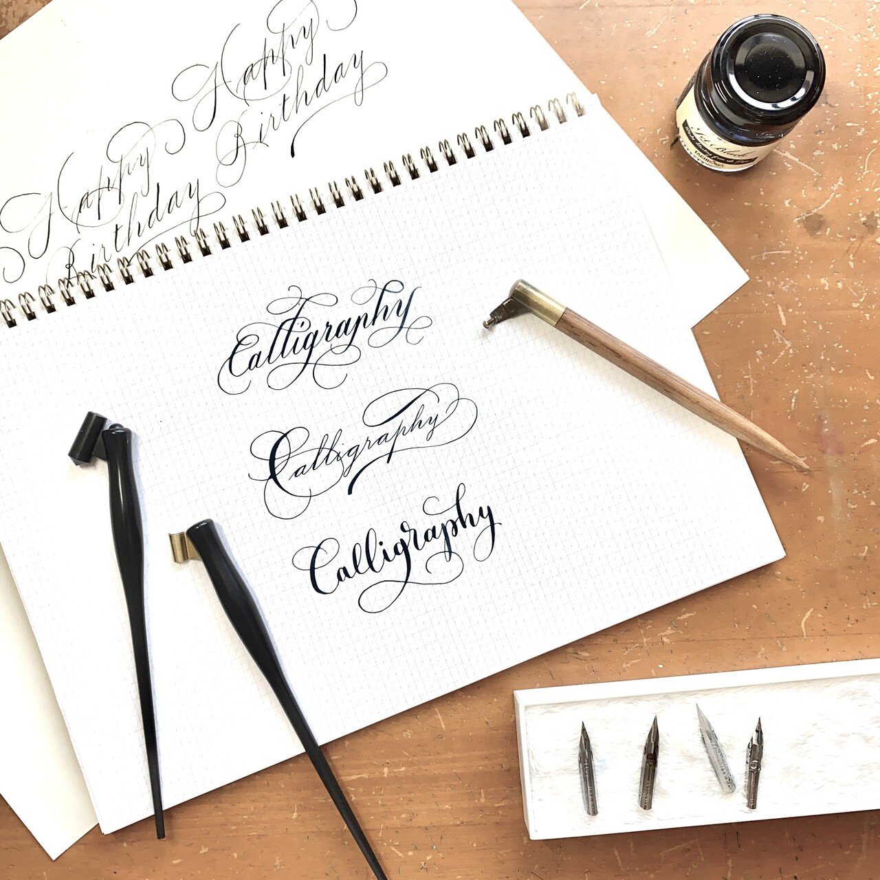 カリグラフィーストレートペンホルダー バッファローホーン 【公式通販】