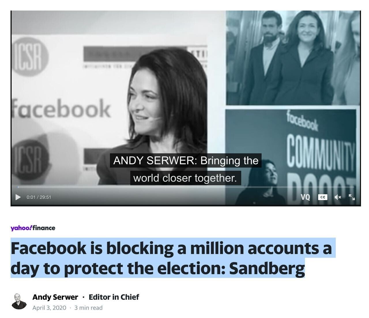 フェイスブックの最高執行責任者シェリル・サンドバーグが、14年間在籍した後、退任する https//t.me/jordansather