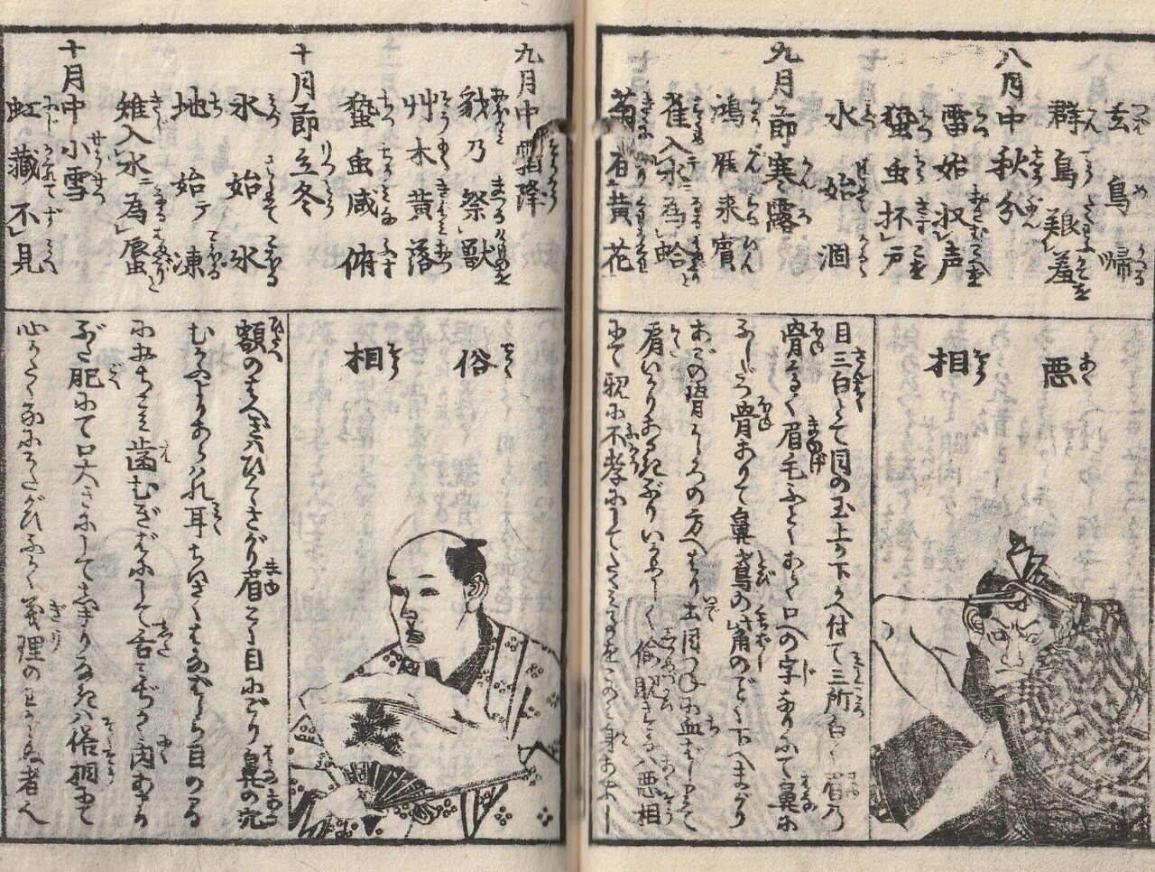 かんたん人相診断！江戸時代の古文書『天保大雑書万歳暦』を訳してみた｜たまむし＠古文書くらぶ