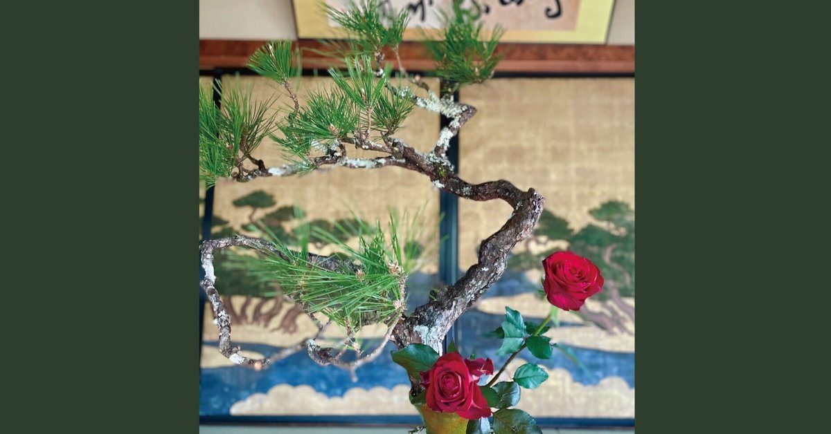 豊生作 薔薇の花 日本画 （いけばなの日】実は古くから伝わる