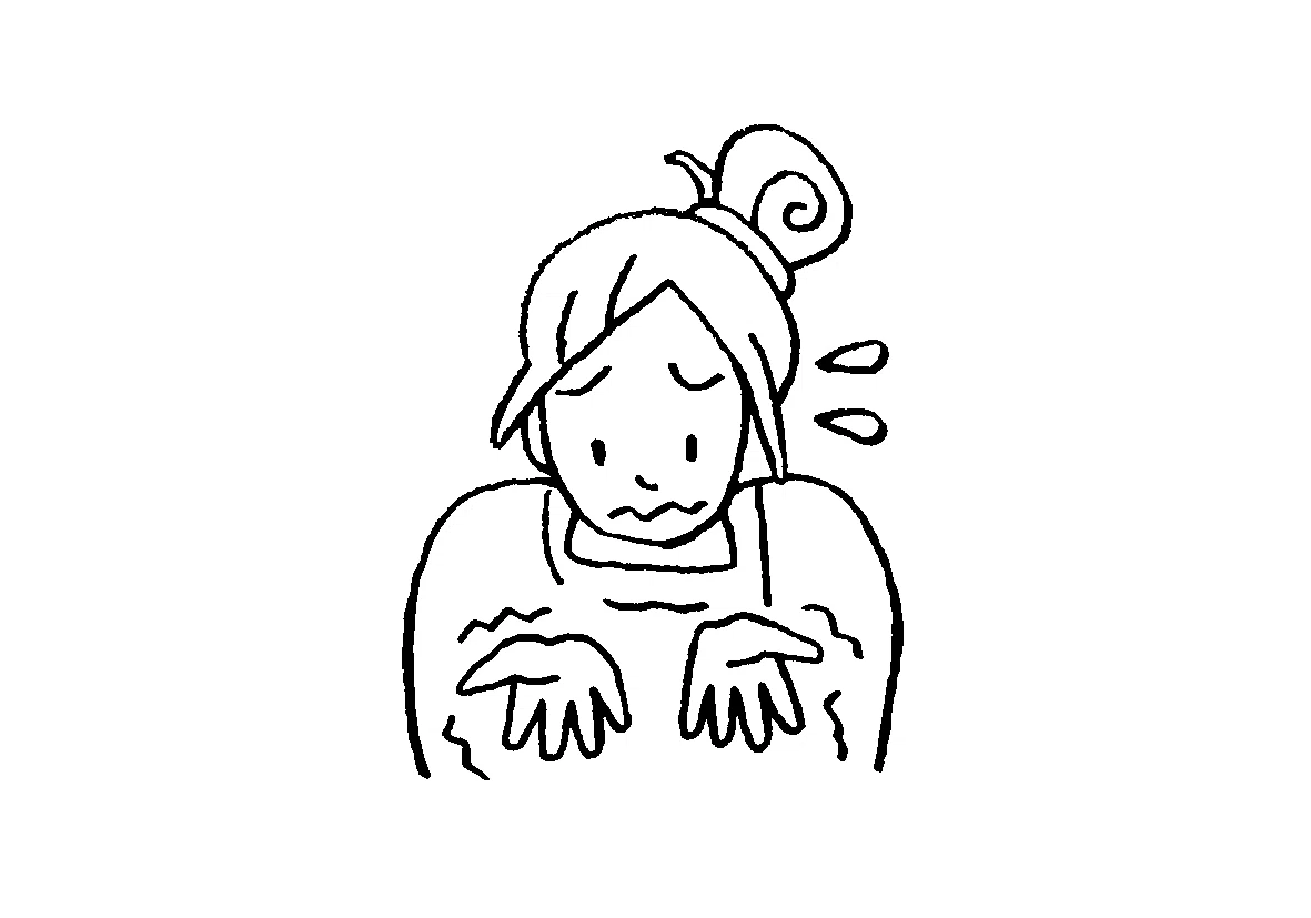 note手と指