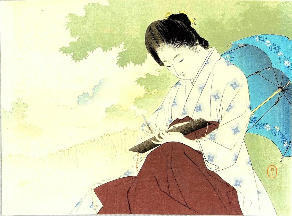 美人-郊外写生　Outdoor Sketch　1903