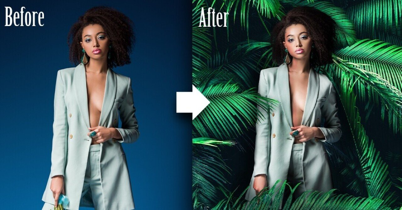 Photoshop ポートレート写真に背景を合成し馴染ませる Napo レタッチャー グラフィックデザイナー Note Photoshop ポートレート写真に背景を合成し馴染ませる Napo レタッチャー グラフィックデザイナー Note