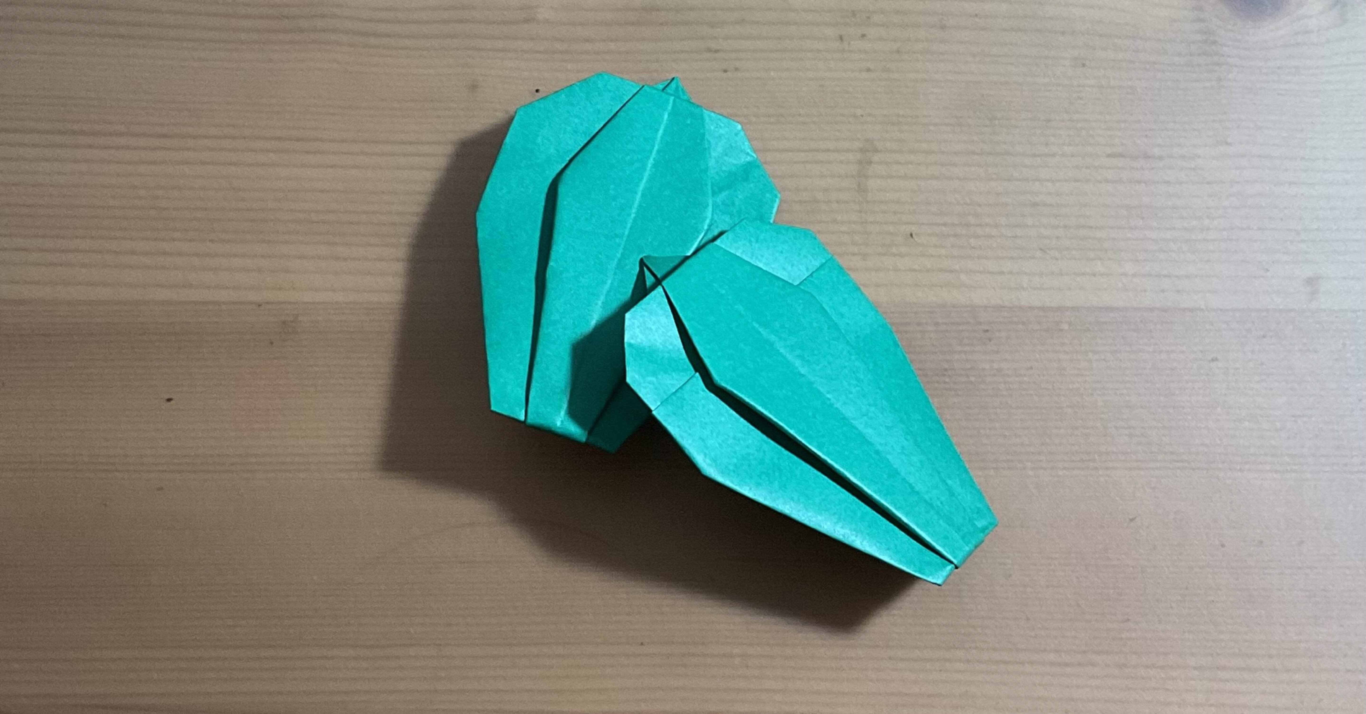 折り紙でピーマンを折ってみよう Origami Paper Green Pepper Folding ともすぅ折り紙 Note