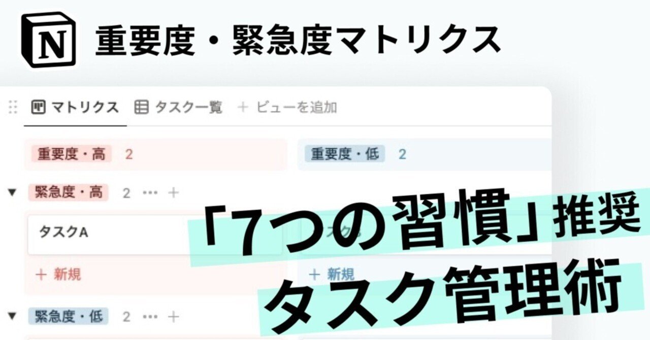 テンプレ配布 Notion で重要度 緊急度マトリクスをつくる Yuji Tsuburaya Notion アンバサダー Note