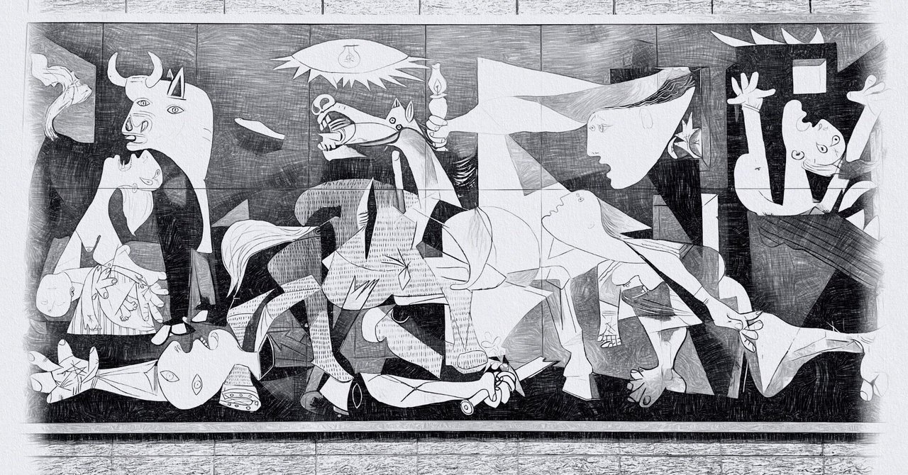 95th 東京駅周辺 最近気になり始めた ピカソのゲルニカ(複製:丸の内