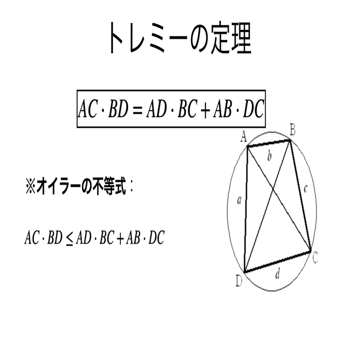 書記が数学やるだけ 416 トレミーの定理の複素数平面からの解法 Writer Rinka Note