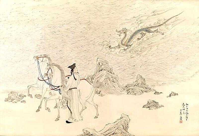 吉川霊華 明治8-昭和4 東京 日本画家 掛軸 肉筆 紙本 宝船 共