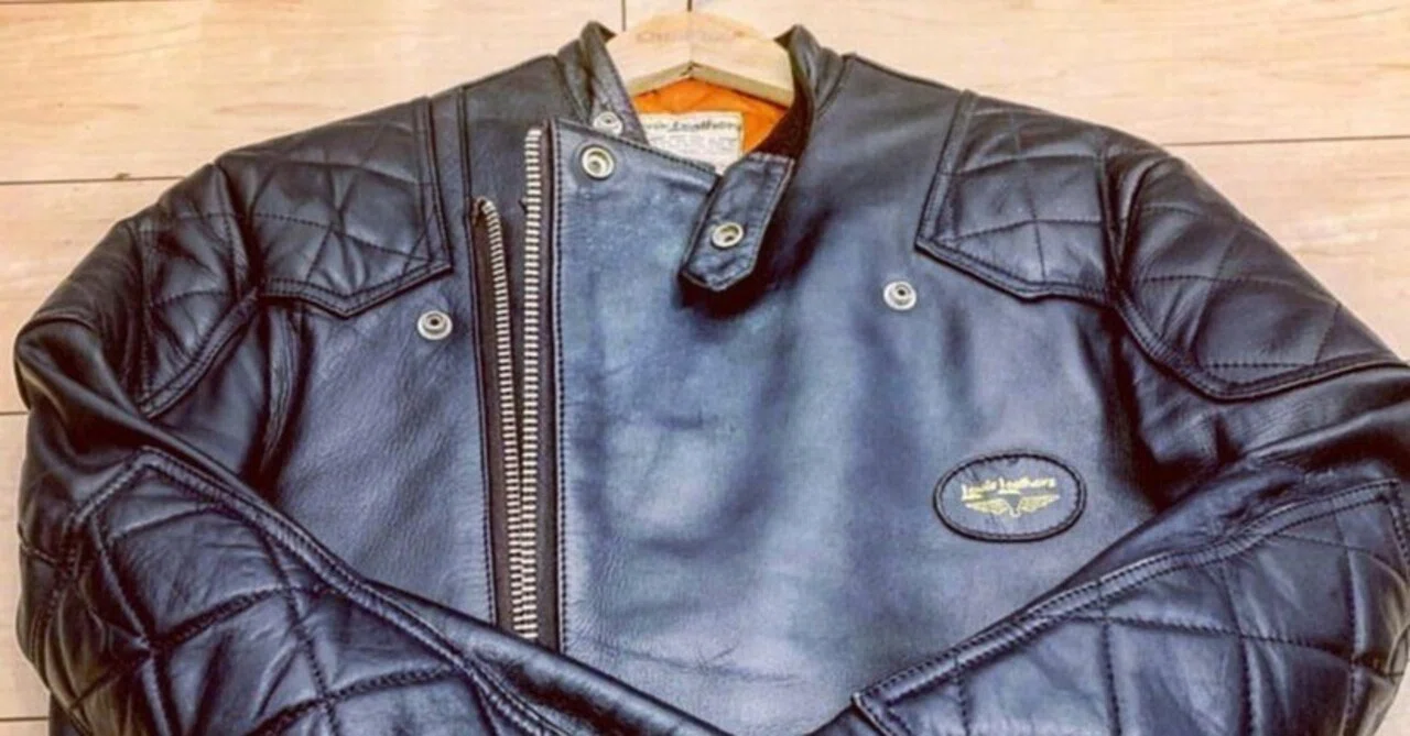 ロンジャン 古着 70s 英国製 uk vintage ダブルライダース レザー