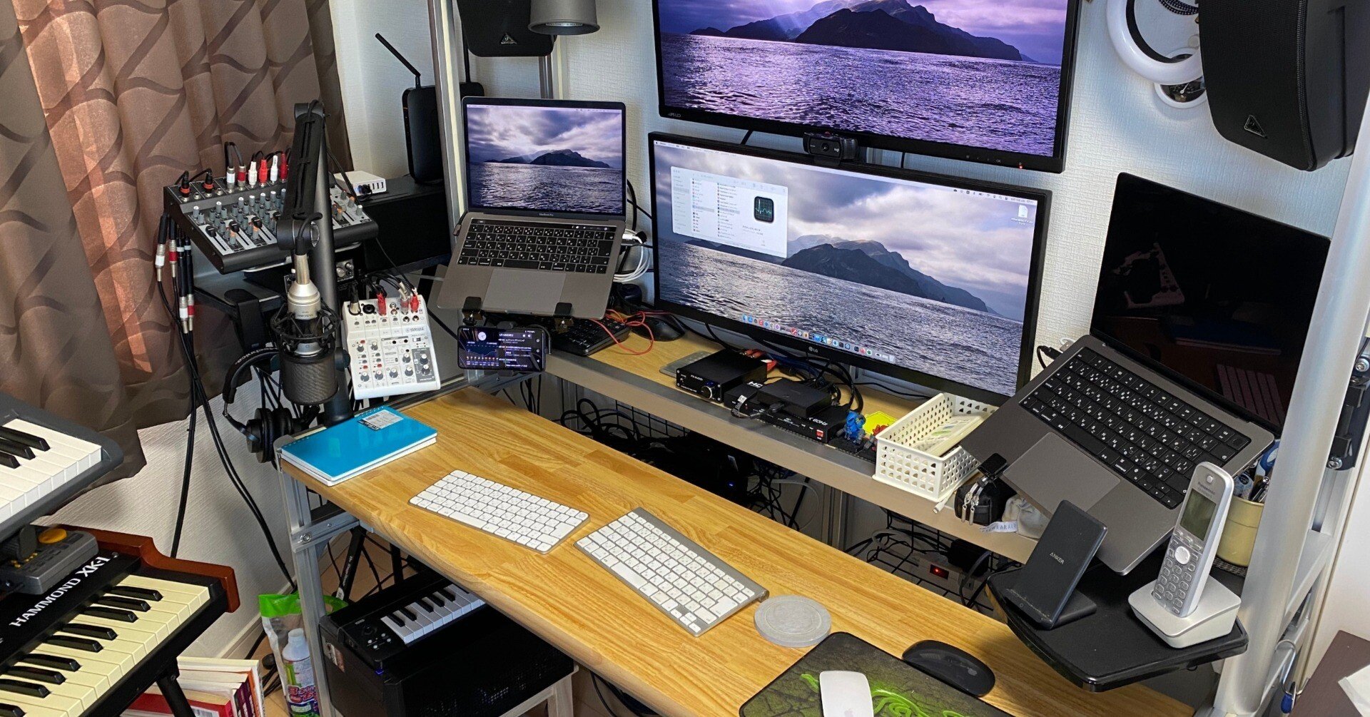 DTMスタジオ・モニタリング用デスク【分解搬送可・完全一点もの】 DTM