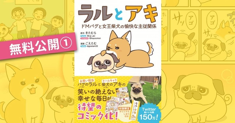 【一部無料公開①】ずっと見ていられる。。パグのラルと、柴犬のアキの笑いが絶えない幸せな毎日